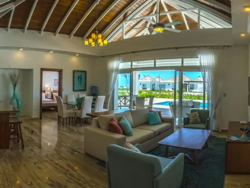 Two-bedroom villa on the second line